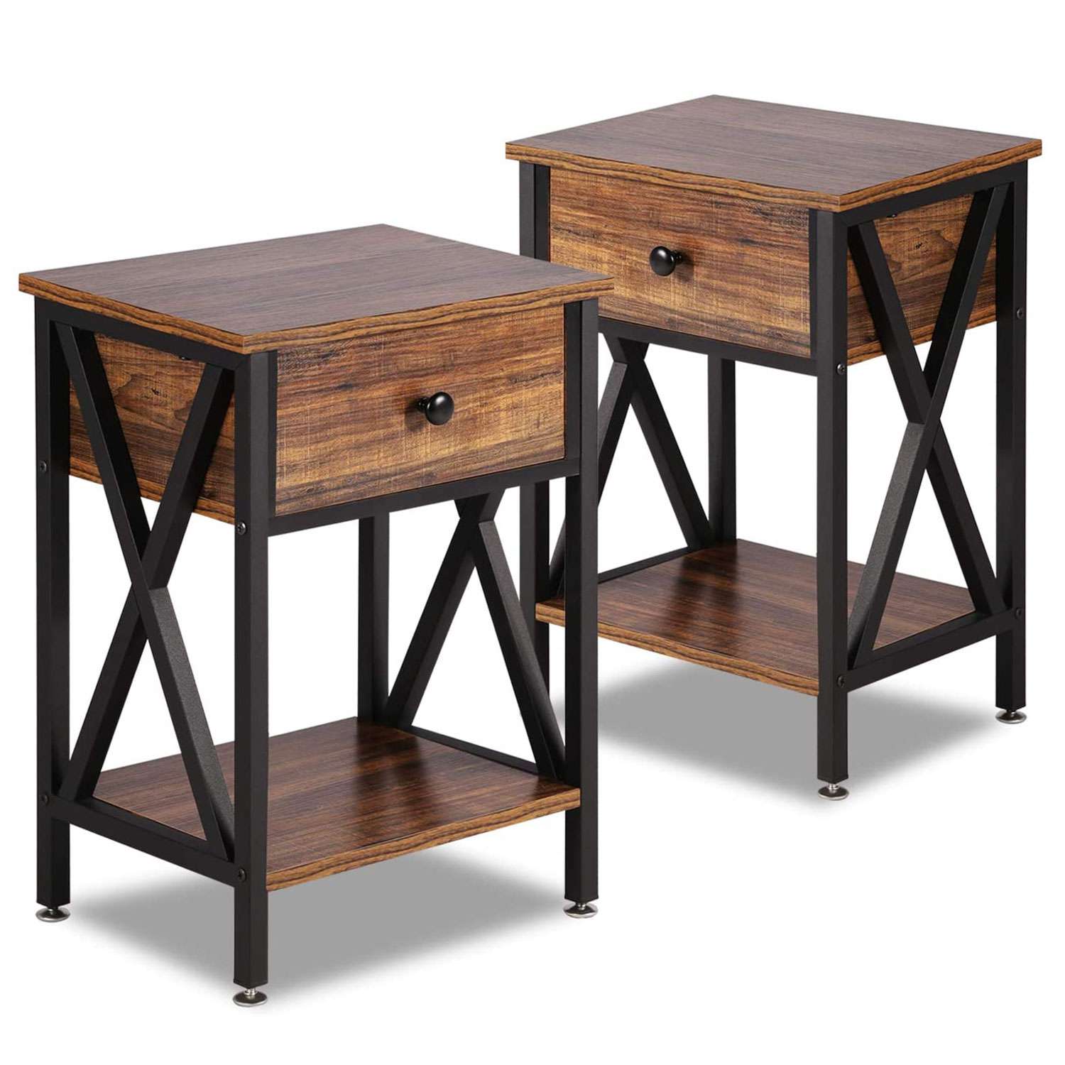 End Tables with Drawer Cabine