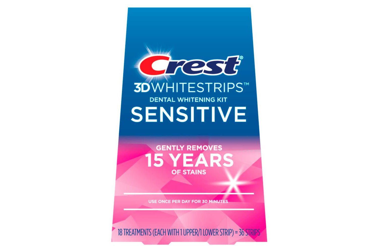 Amazon Crest 3D Whitestrips Sensitive At-home Teeth Whitening Kit