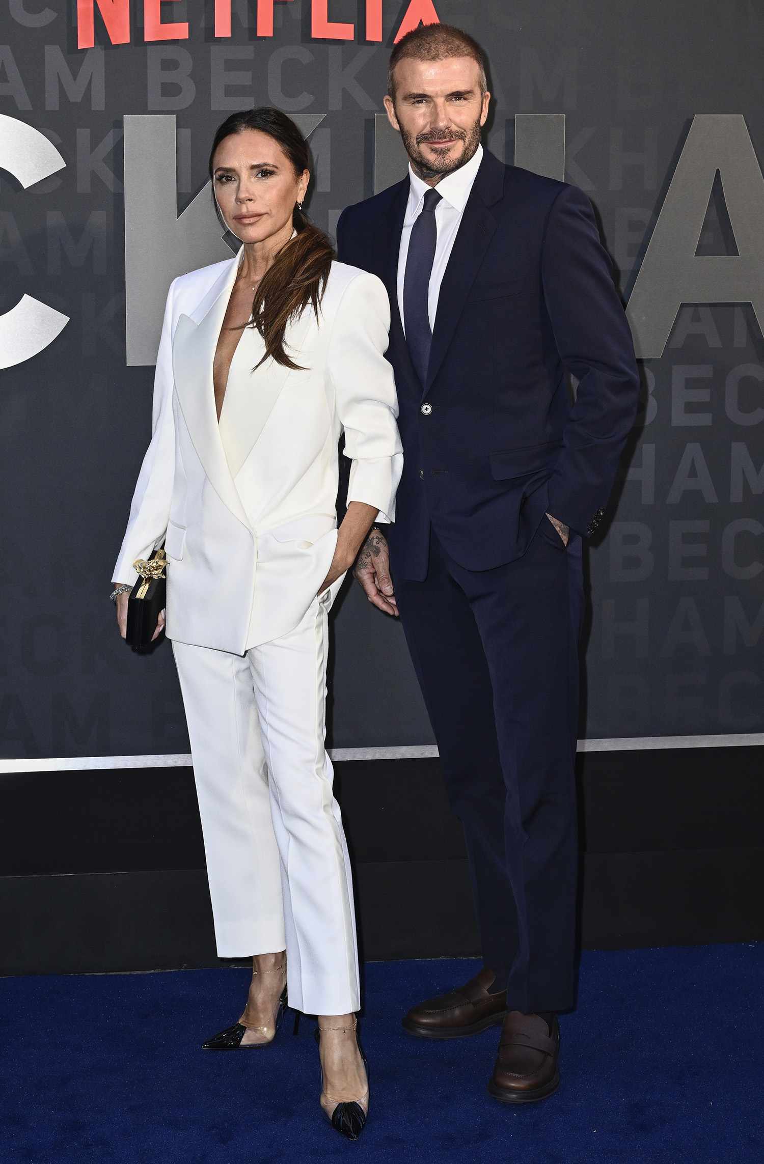 Victoria and David Beckham attend the Netflix 'Beckham' UK Premiere 