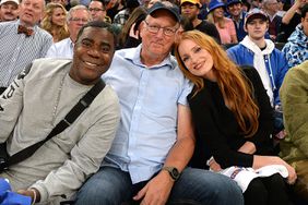 Jessica Chastain and Her Stepfather Attend Knicks Game and Pose with Tracy Morgan