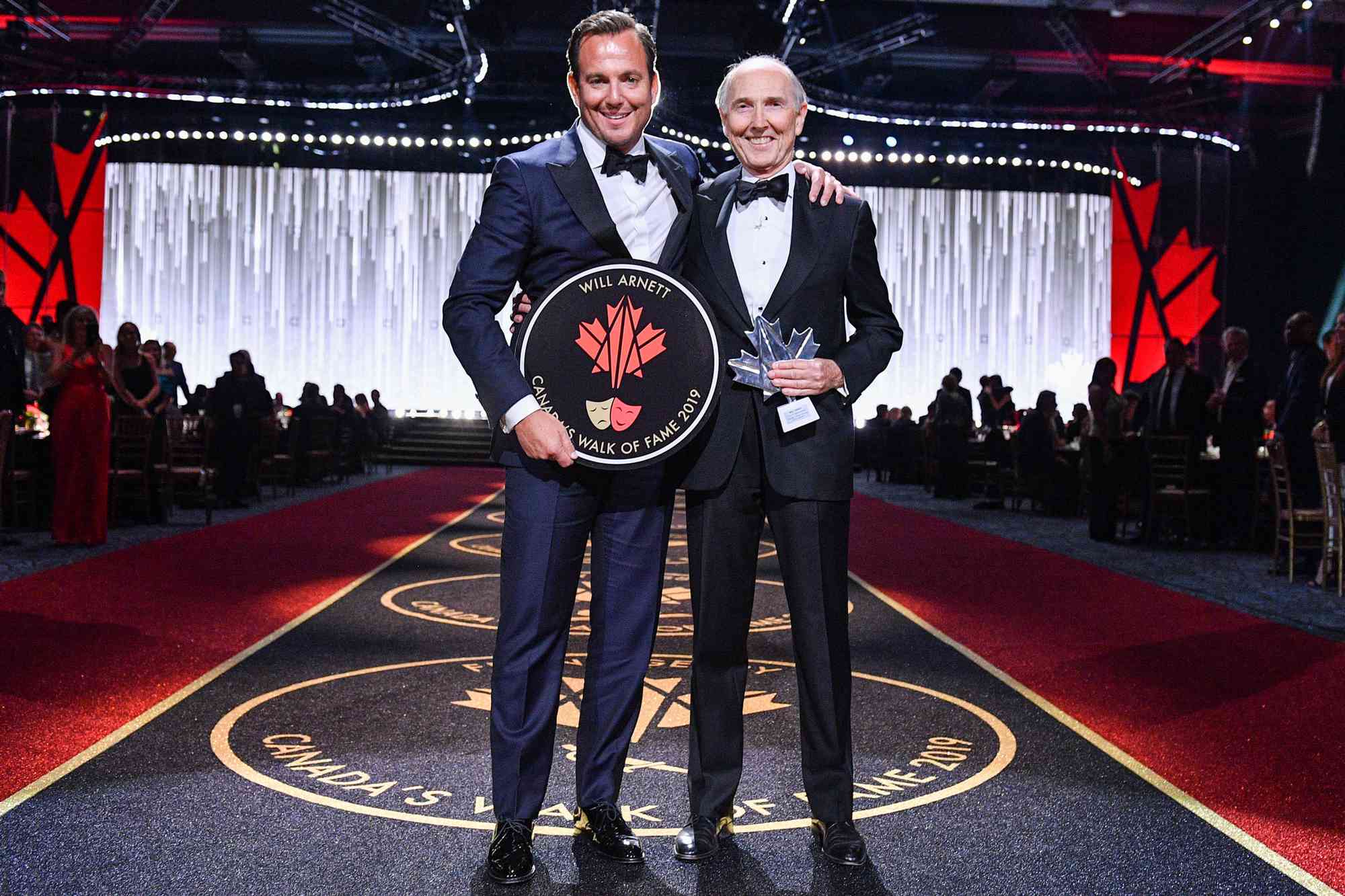 Will Arnett poses wth his father James Arnett at the 2019 Canada's Walk Of Fame at Metro Toronto Convention Centre on November 23, 2019 in Toronto, Canada.