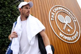 Andy Murray of Great Britain leaves the court following practice prior to The Championships Wimbledon 2024 at All England Lawn Tennis and Croquet Club on June 29, 2024 in London, England.