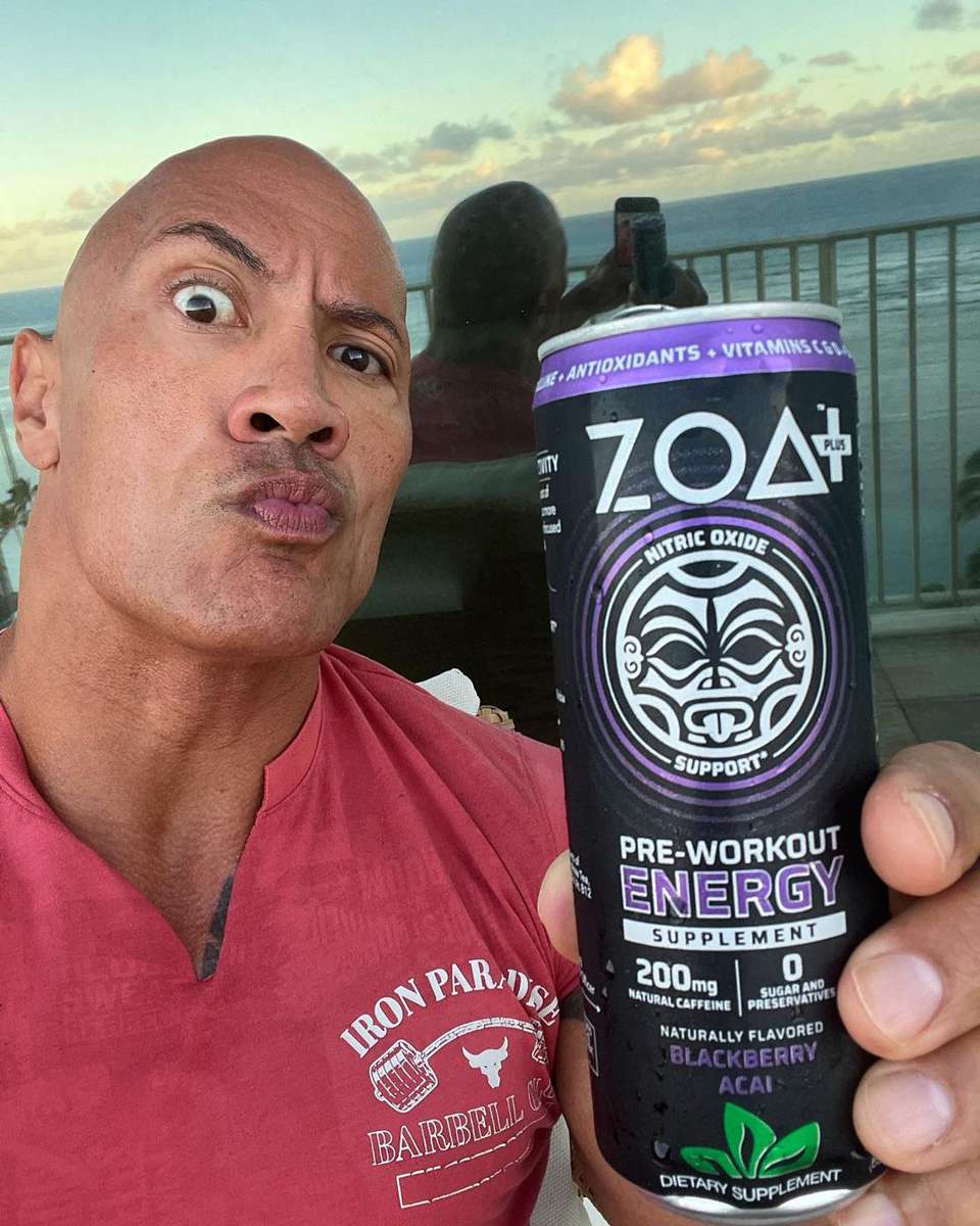 The Rock, ZOA Pre-Workout Energy Drink