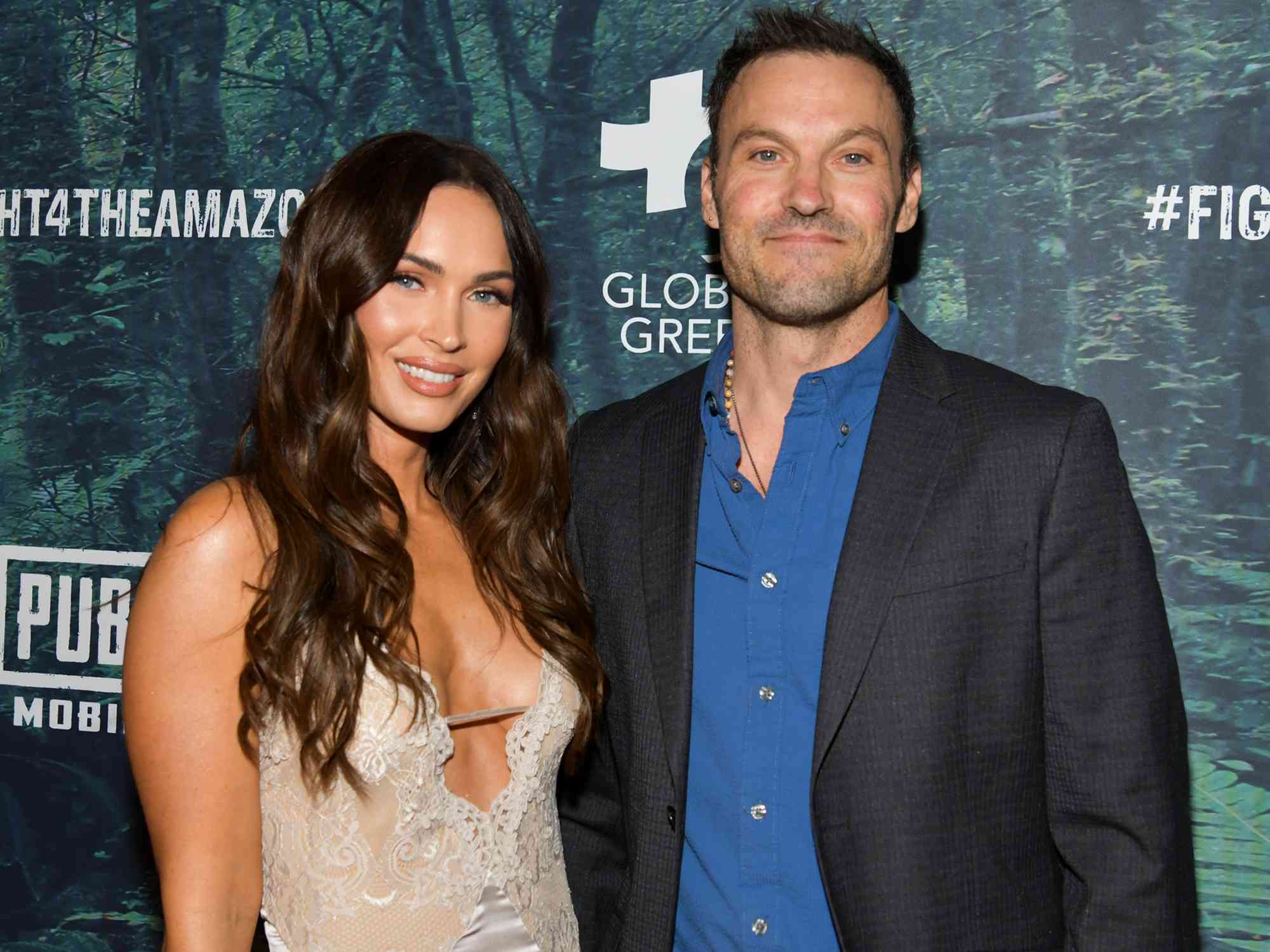 Megan Fox and Brian Austin Green at the PUBG Mobile's #FIGHT4THEAMAZON Event on December 09, 2019 in Los Angeles, California. 