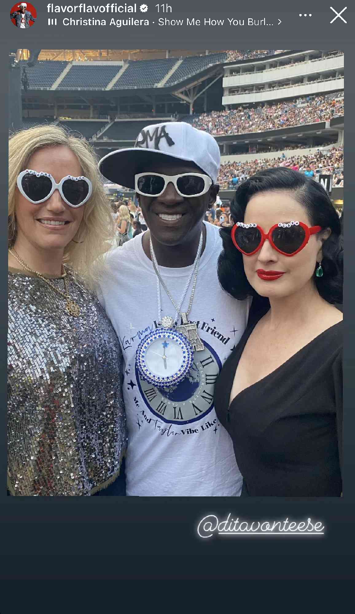 Flavor Flav and Dita Von Teese, Eras Tour