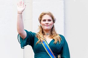 Princess Amalia of The Netherlands at the balcony of Palace Noordeinde after the opening of the parliamentary year on September 20, 2022 in The Hague, Netherlands.