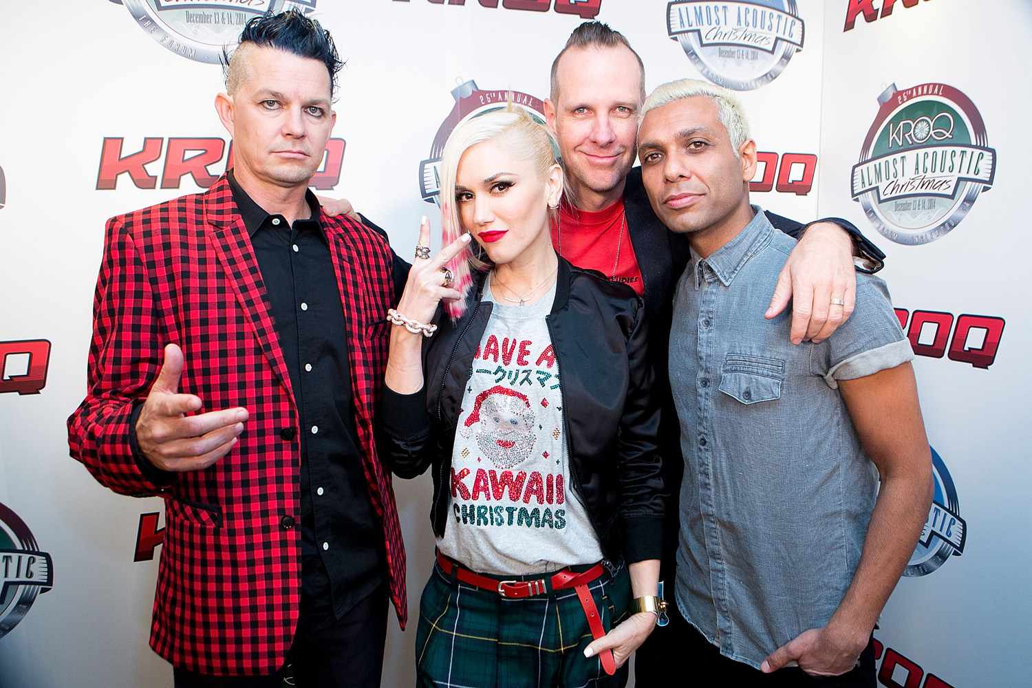 Adrian Young, Gwen Stefani, Tom Dumont and Tony Ashwin Kanal of No Doubt