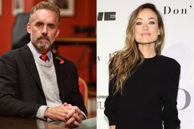 CAMBRIDGE, CAMBRIDGESHIRE - NOVEMBER 02: Portrait of Jordan Peterson at The Cambridge Union on November 02, 2018 in Cambridge, Cambridgeshire. (Photo by Chris Williamson/Getty Images); NEW YORK, NEW YORK - SEPTEMBER 19: Olivia Wilde attends the "Don't Worry Darling" photo call at AMC Lincoln Square Theater on September 19, 2022 in New York City. (Photo by Dia Dipasupil/Getty Images)