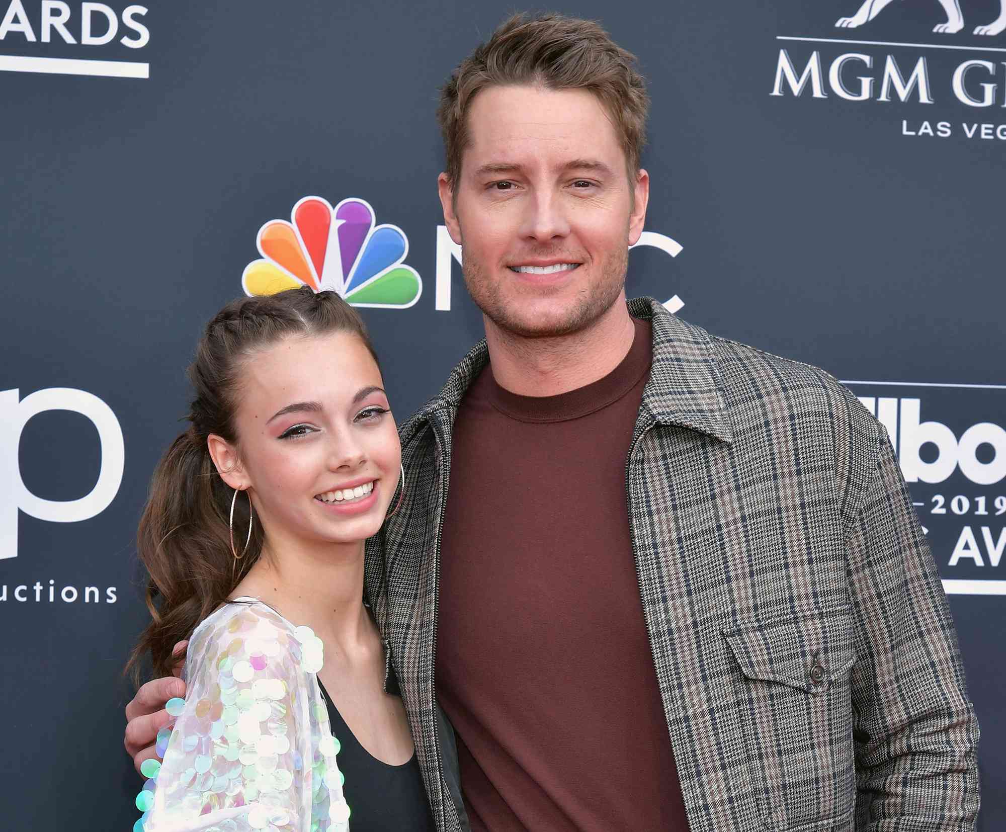 Isabella Justice Hartley and Justin Hartley attend the 2019 Billboard Music Awards at MGM Grand Garden Arena on May 1, 2019 in Las Vegas, Nevada