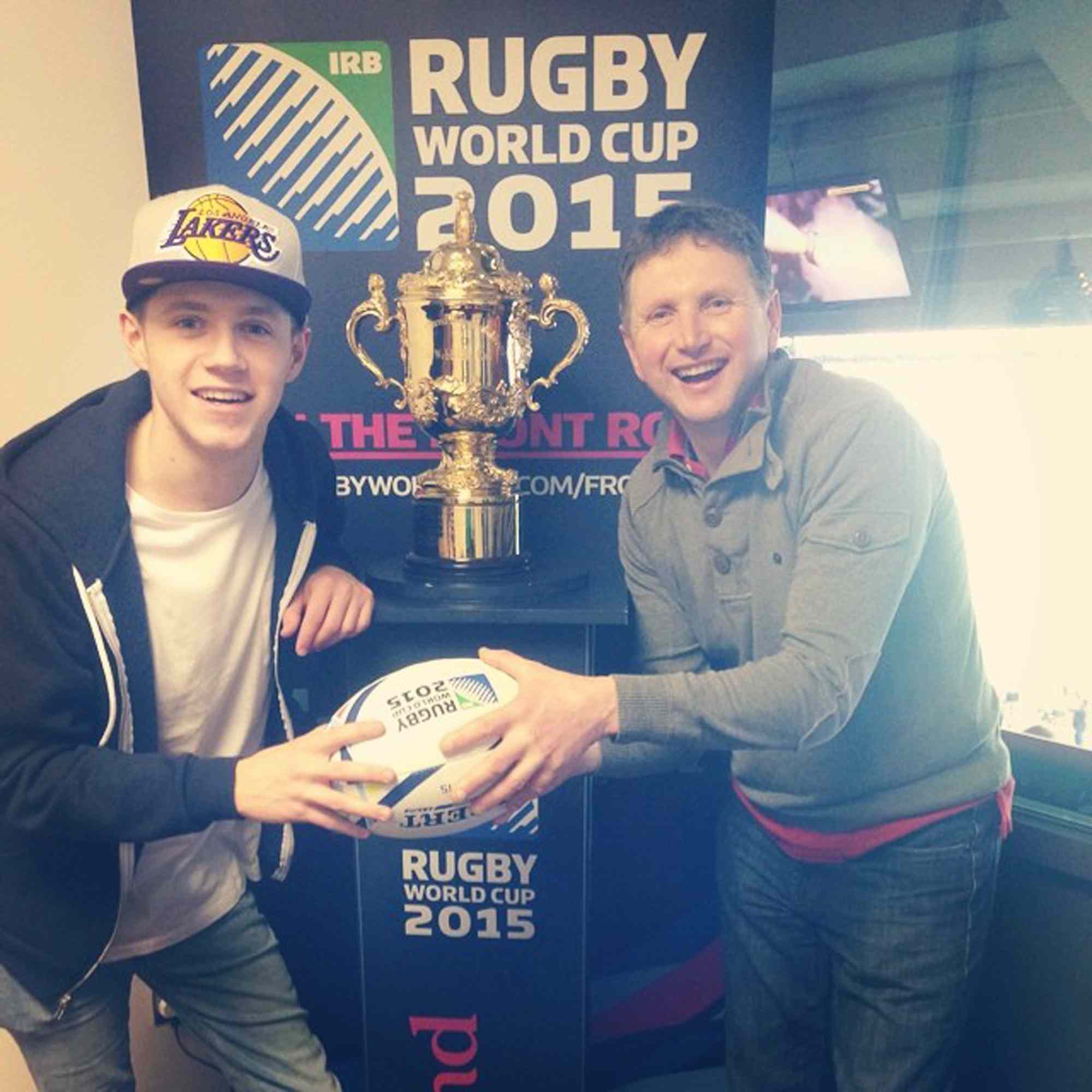 Niall Horan and his dad Bobby Horan.