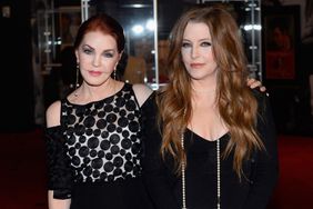 Priscilla Presley (L) and singer Lisa Marie Presley attend the ribbon-cutting ceremony during the grand opening of "Graceland Presents ELVIS: The Exhibition - The Show - The Experience"