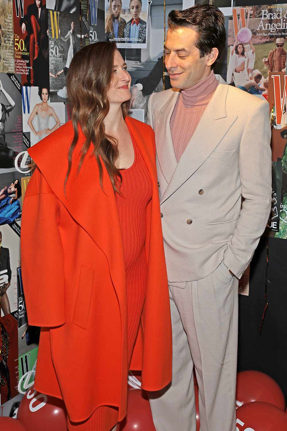 Grace Gummer and Mark Ronson attend W Magazine 50th Anniversary presented By Lexus at Shun Lee on October 12, 2022 in New York City.