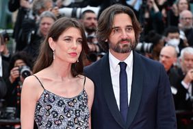 Charlotte Casiraghi and Dimitri Rassam attend the "Killers Of The Flower Moon" red carpet during the 76th annual Cannes film festival 