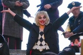 Lady Gaga is seen filming on location for 'Joker: Folie a deux' on April 02, 2023 in New York City.