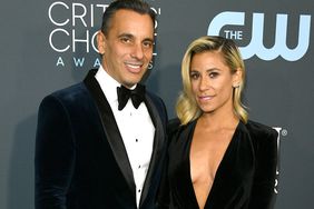 Sebastian Maniscalco and Lana Gomez attend the 25th Annual Critics' Choice Awards held at Barker Hangar on January 12, 2020 in Santa Monica, California