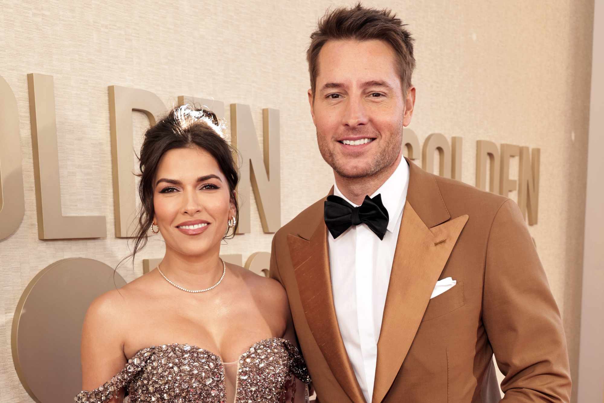  Sofia Pernas and Justin Hartley arrive at the 81st Golden Globe Awards 