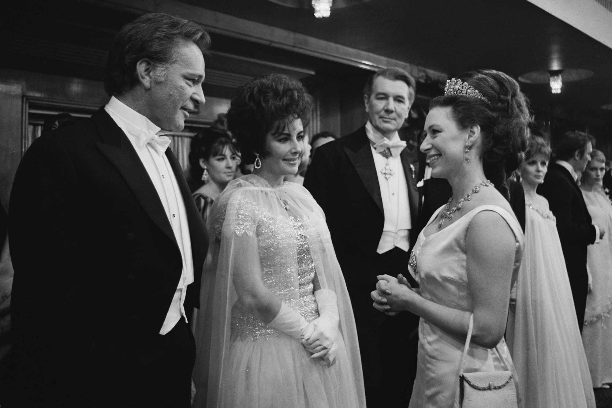 Richard Burton, Liz Taylor and Princess Margaret