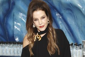 BEVERLY HILLS, CALIFORNIA - JANUARY 10: Lisa Marie Presley with Icelandic Glacial at the 80th Annual Golden Globe Awards at The Beverly Hilton on January 10, 2023 in Beverly Hills, California. (Photo by Joe Scarnici/Getty Images for Icelandic Glacial)