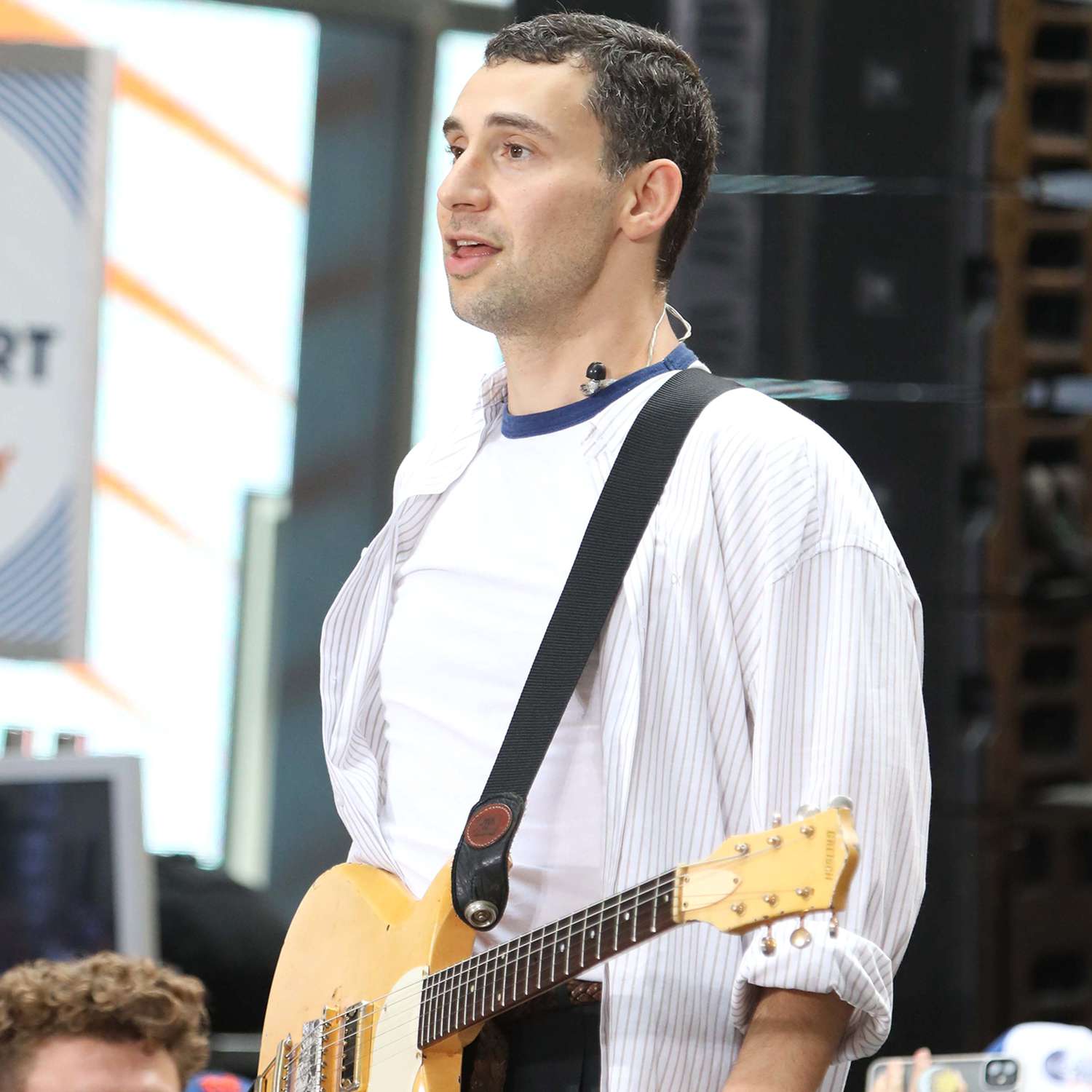 JACK ANTONOFF performs with his band BLEACHERS on the 'Today' show held at Rockefeller Plaza. Bleachers Perform on Today July 2024, New York, USA