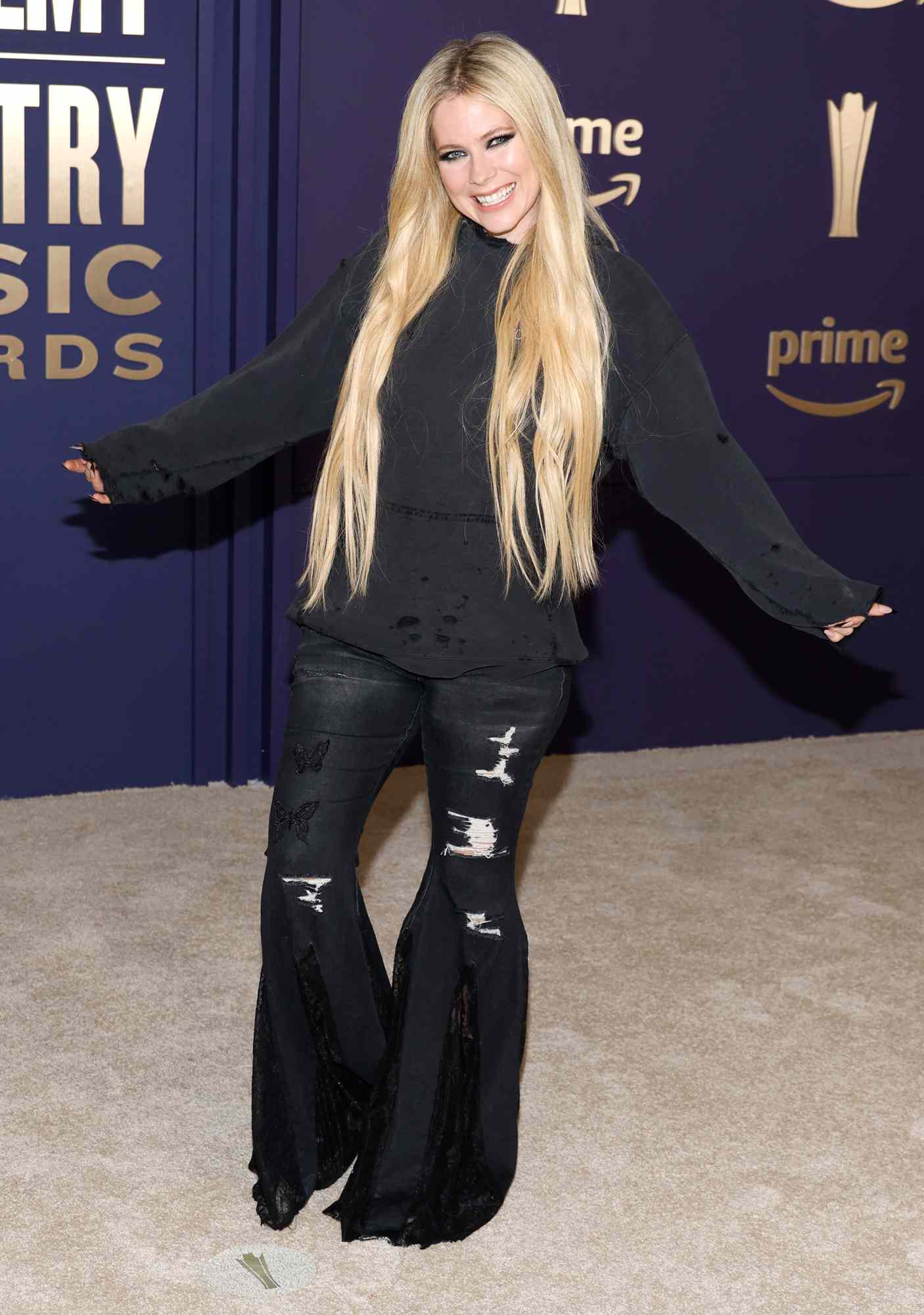 Avril Lavigne attends the 59th Academy of Country Music Awards at Omni Frisco Hotel at The Star on May 16, 2024 in Frisco, Texas.