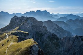 Aerial view of the Julian Alps, Italy