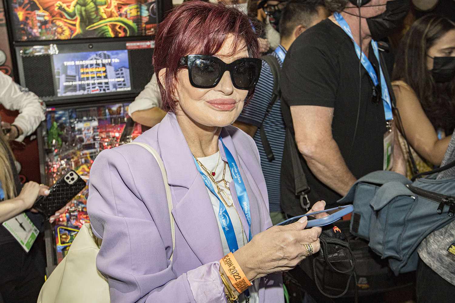 SAN DIEGO, CALIFORNIA - JULY 22: Sharon Osbourne appears at a signing by her husband, Ozzy Osbourne, at 2022 Comic-Con International Day 2 at the San Diego Convention Center on July 22, 2022 in San Diego, California. Ozzy Osbourne collaborated with artist Todd McFarlane on a new comic, Patient Number 9. (Photo by Daniel Knighton/Getty Images)