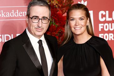 John Oliver and Kate Norley attend the Clooney Foundation For Justice Inaugural Albie Awards at New York Public Library on September 29, 2022 in New York City