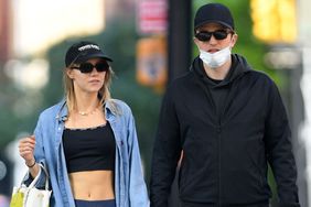 Robert Pattinson and Suki Waterhouse rock their post-workout look as they exit a gym in New york City.