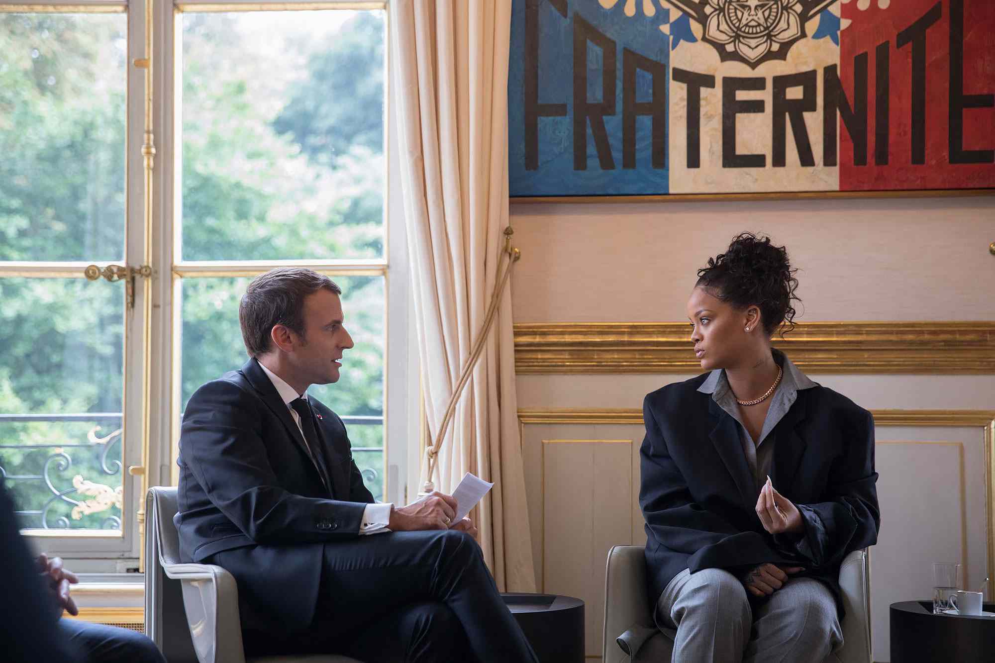 rihanna and president macron