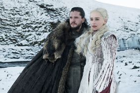 Kit Harington as Jon Snow and Emilia Clarke as Daenerys Targaryen on 'Game of Thrones'.