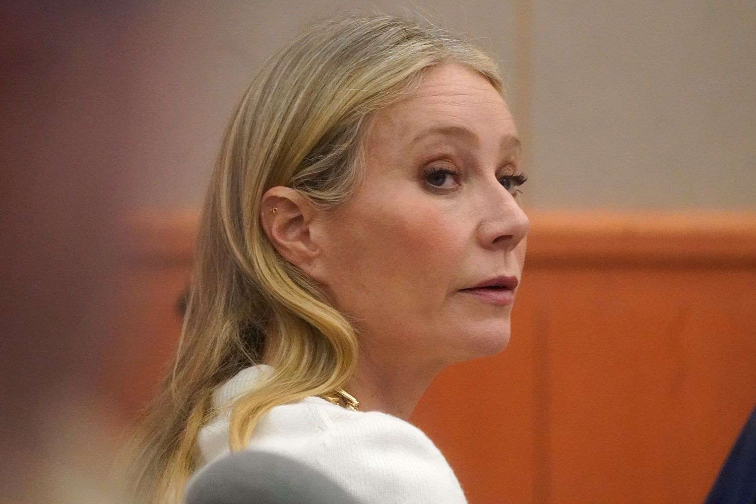 Actor Gwyneth Paltrow looks on as she sits in the courtroom, in Park City, Utah.