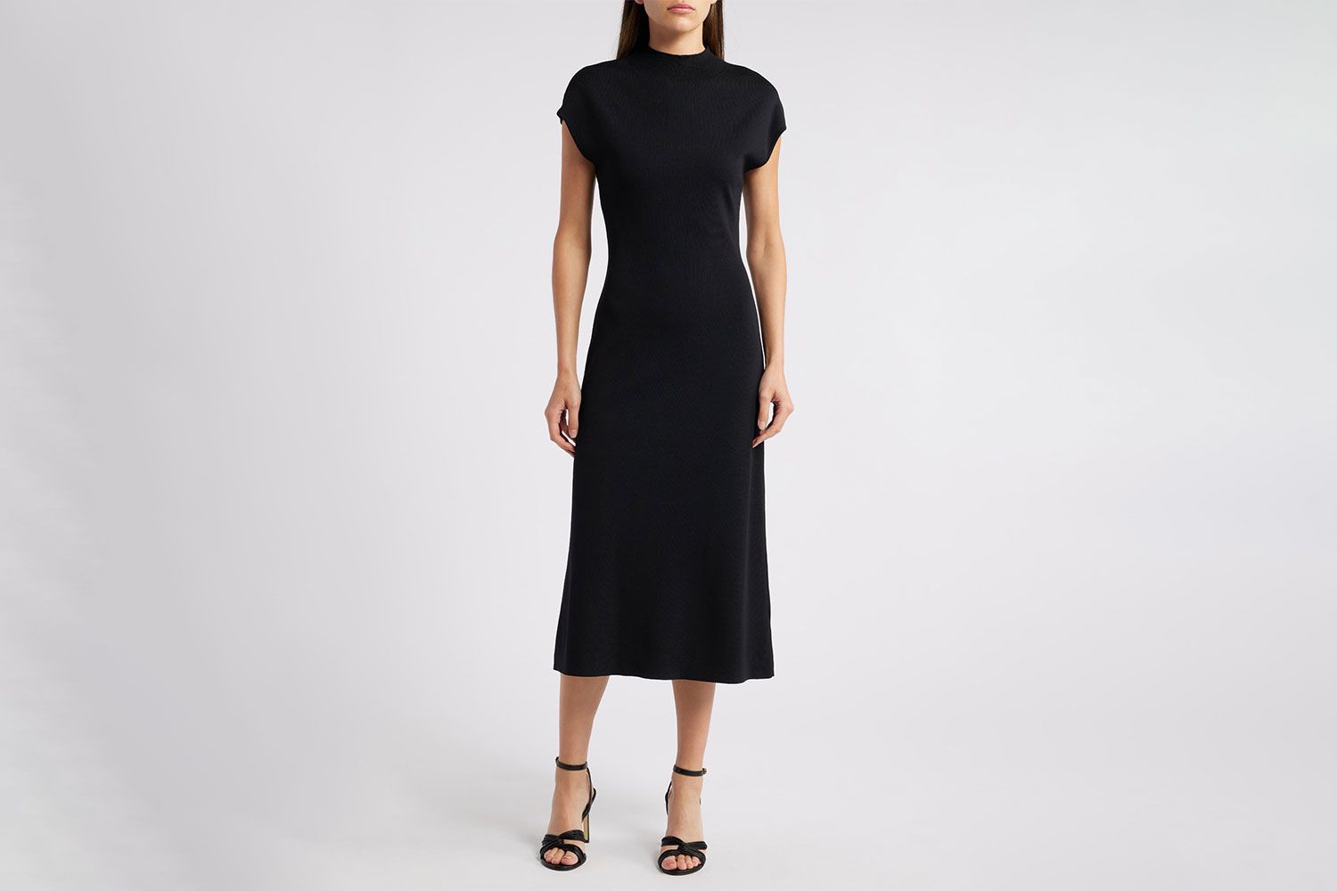 Nordstrom ZOE AND CLAIRE Mock Neck Fitted Midi Sweater Dress