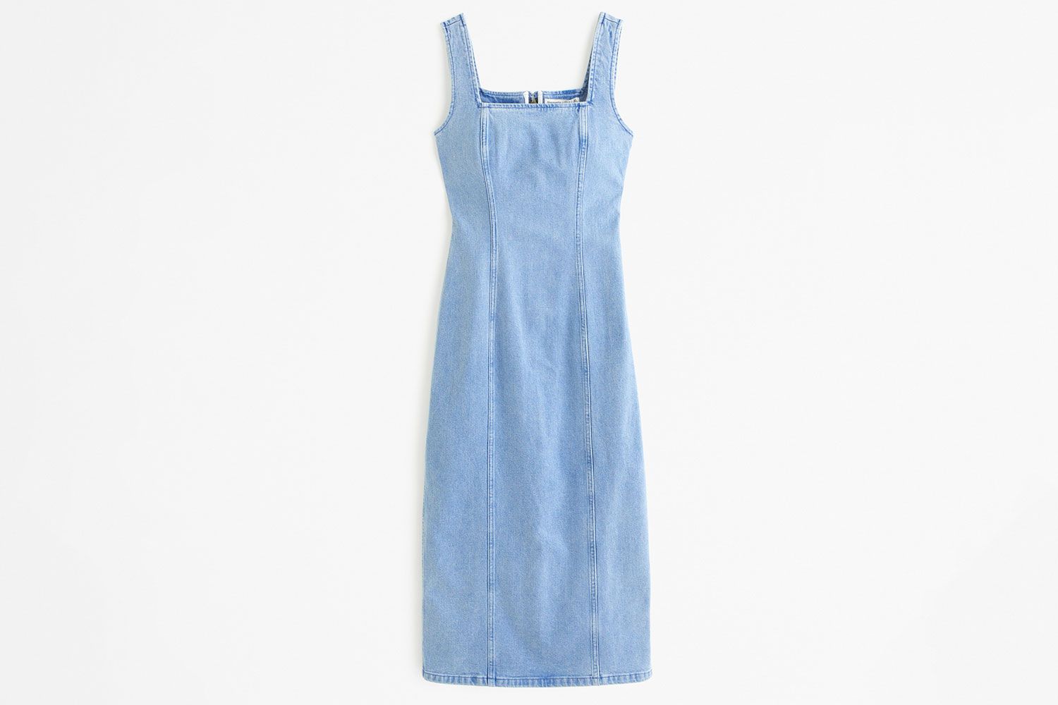 Abercrombie & Fitch Denim Column Midi Dress