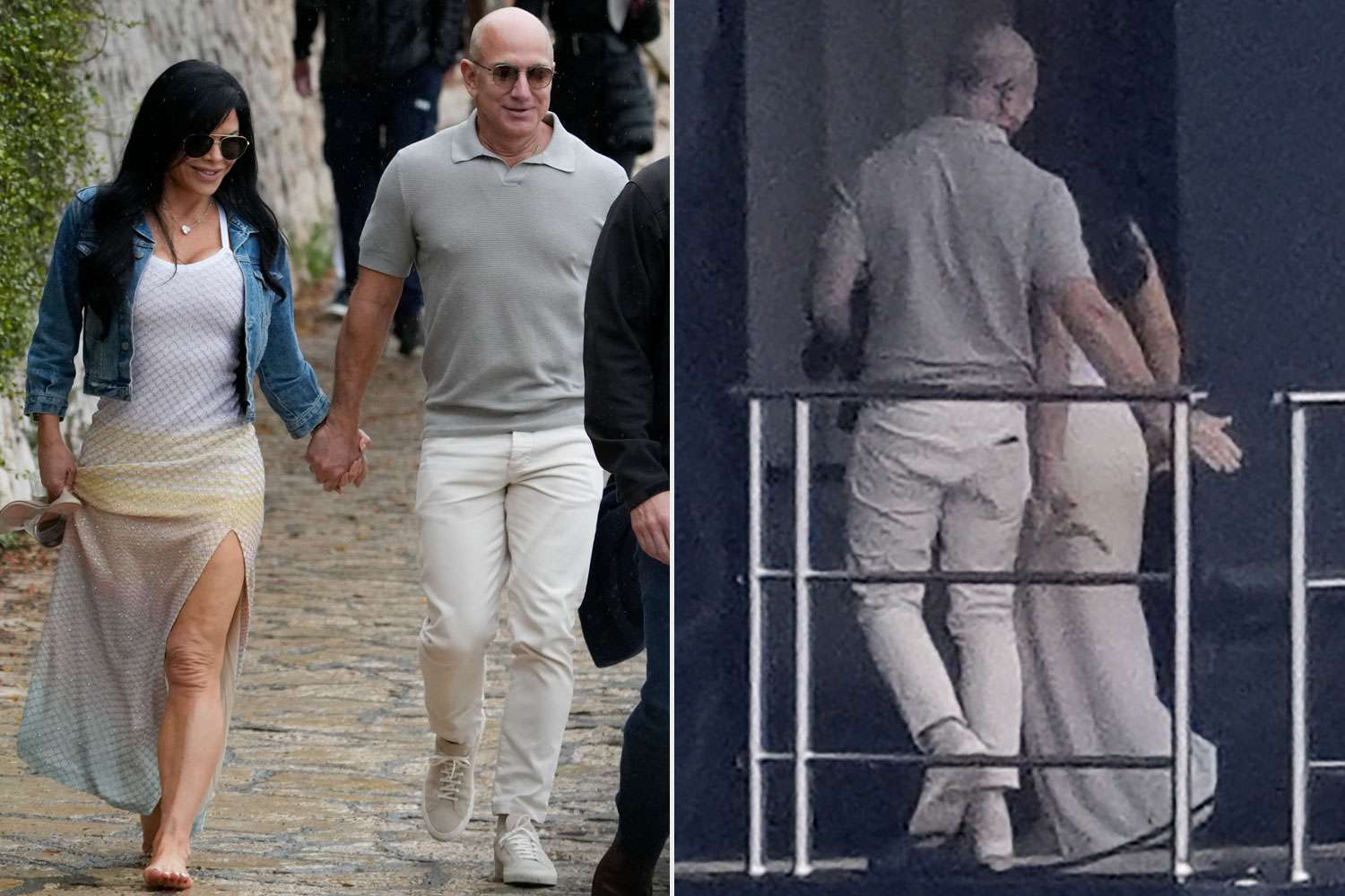 EXCLUSIVE: Jeff Bezos, the Executive Chairman of Amazon, was recently seen enjoying a vacation in the beautiful South of France alongside his girlfriend, Lauren Sanchez. Demonstrating his gallant nature, the billionaire extended his hand to assist Lauren as they disembarked from a boat. Playfully, he gave her a light pat on the backside as they strolled towards their lunch destination. The high-profile couple chose the esteemed Plage Keller restaurant to indulge in a delightful dining experience on May 20, 2023, surrounded by the captivating ambiance of the South of France. Pictured: Jeff Bezos,Lauren Sanchez Ref: SPL7221350 200523 EXCLUSIVE Picture by: AbacaPress / SplashNews.com Splash News and Pictures USA: 310-525-5808 UK: 020 8126 1009 eamteam@shutterstock.com United Arab Emirates Rights, Australia Rights, Bahrain Rights, Canada Rights, Greece Rights, India Rights, Israel Rights, South Korea Rights, New Zealand Rights, Qatar Rights, Saudi Arabia Rights, Singapore Rights, Thailand Rights, Taiwan Rights, United Kingdom Rights, United States of America Rights ; EXCLUSIVE: Jeff Bezos, the Executive Chairman of Amazon, was recently seen enjoying a vacation in the beautiful South of France alongside his girlfriend, Lauren Sanchez. Demonstrating his gallant nature, the billionaire extended his hand to assist Lauren as they disembarked from a boat. Playfully, he gave her a light pat on the backside as they strolled towards their lunch destination. The high-profile couple chose the esteemed Plage Keller restaurant to indulge in a delightful dining experience on May 20, 2023, surrounded by the captivating ambiance of the South of France. Pictured: Jeff Bezos,Lauren Sanchez Ref: SPL7221350 200523 EXCLUSIVE Picture by: AbacaPress / SplashNews.com Splash News and Pictures USA: 310-525-5808 UK: 020 8126 1009 eamteam@shutterstock.com United Arab Emirates Rights, Australia Rights, Bahrain Rights, Canada Rights, Greece Rights, India Rights, Israel Rights, South Korea Rights, New Zealand Rights, Qatar Rights, Saudi Arabia Rights, Singapore Rights, Thailand Rights, Taiwan Rights, United Kingdom Rights, United States of America Rights