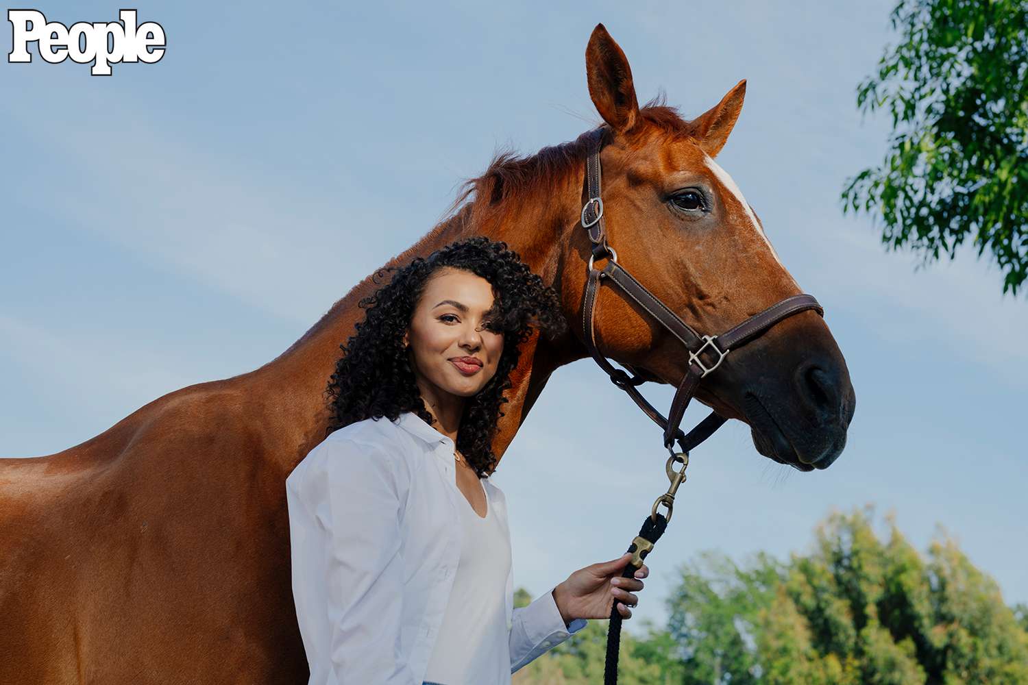 Malika Andrews photographed at The Paddock Riding Club in Los Angeles, CA, on May 13, 2024.