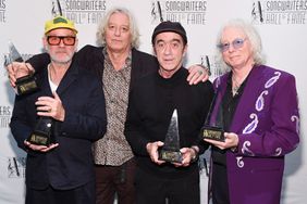 Michael Stipe, Peter Buck, Bill Berry and Mike Mills, of R.E.M., attend the 2024 Songwriters Hall of Fame Induction and Awards Gala 