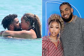 Karl Anthony Towns and Jordyn Woods were seen enjoying a PDA session while out for a swim