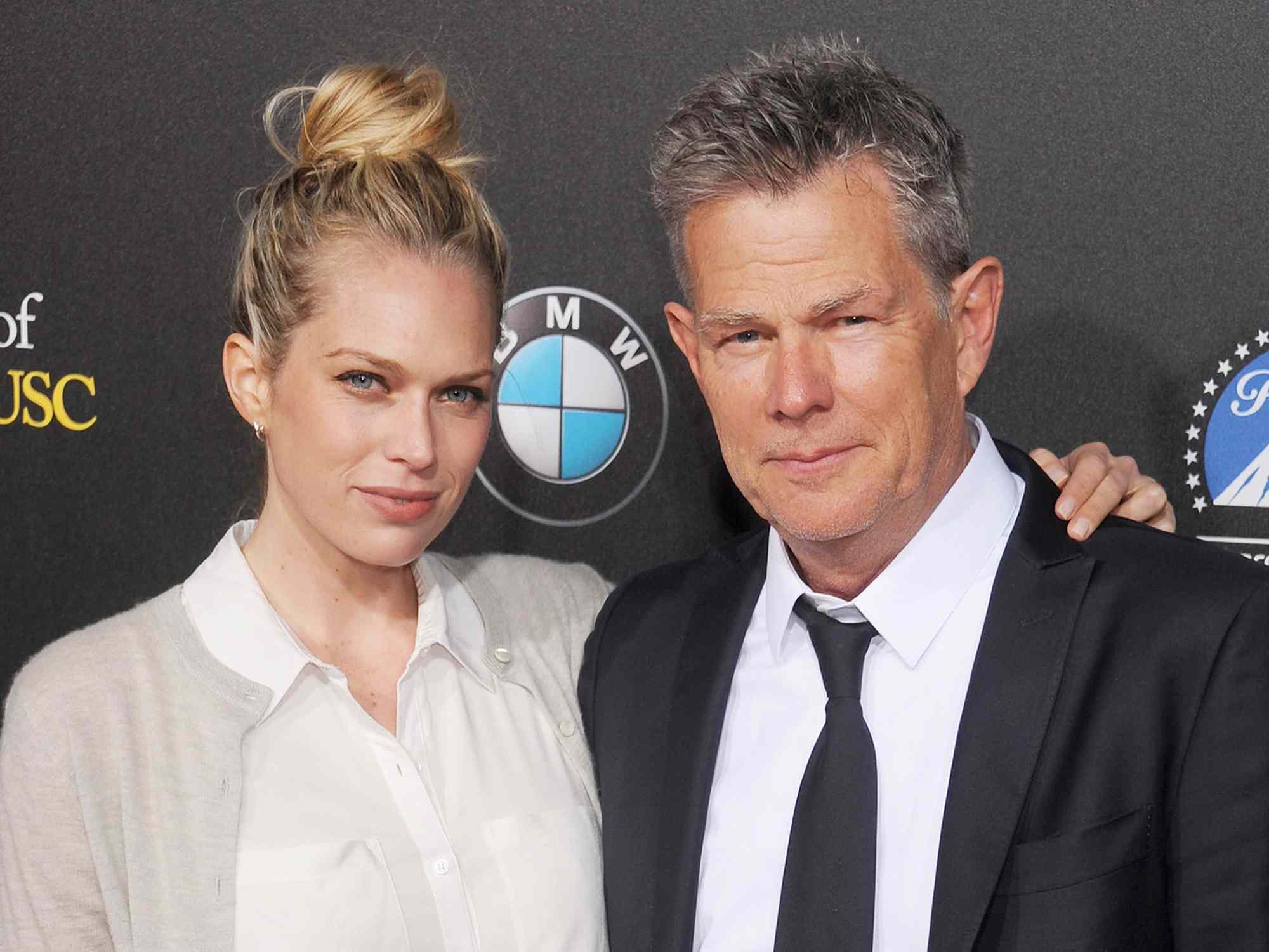 David Foster and daughter Erin Foster arrive at the 2nd Annual Rebel With A Cause Gala at Paramount Studios on March 20, 2014 in Hollywood, California