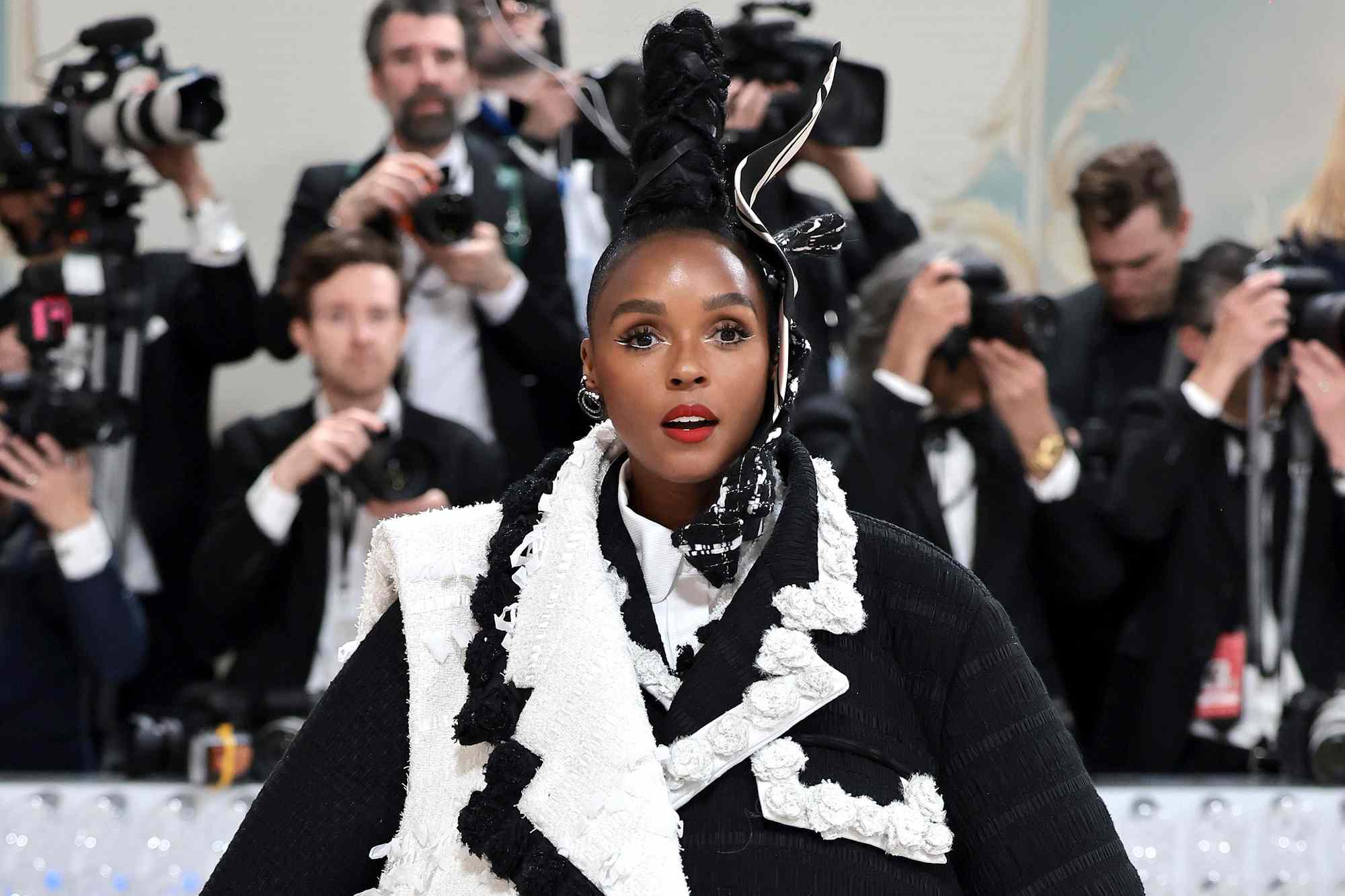 Janelle Monáe attends The 2023 Met Gala Celebrating "Karl Lagerfeld: A Line Of Beauty" at The Metropolitan Museum of Art on May 01, 2023 in New York City.