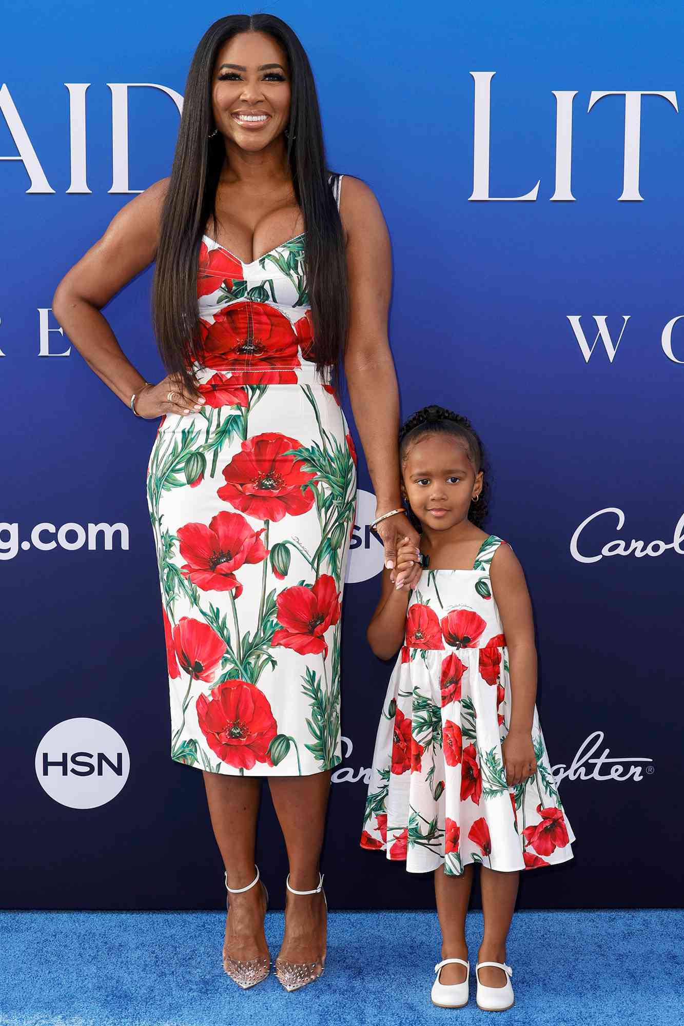 Kenya Moore and Brooklyn Doris Daly attend the world premiere of Disney's "The Little Mermaid" on May 08, 2023 in Hollywood, California. 