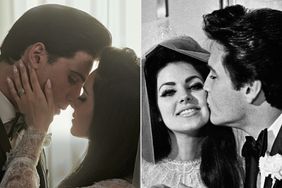 Jacob Elordi, Cailee Spaeny, Elvis Presley, Priscilla Presley on their wedding day, May 1, 1967