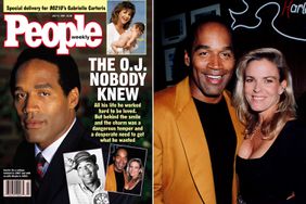 People Magazine Cover 1994; O.J. Simpson w. his arm around wife Nicole at the opening of the Harley Davidson Cafe.