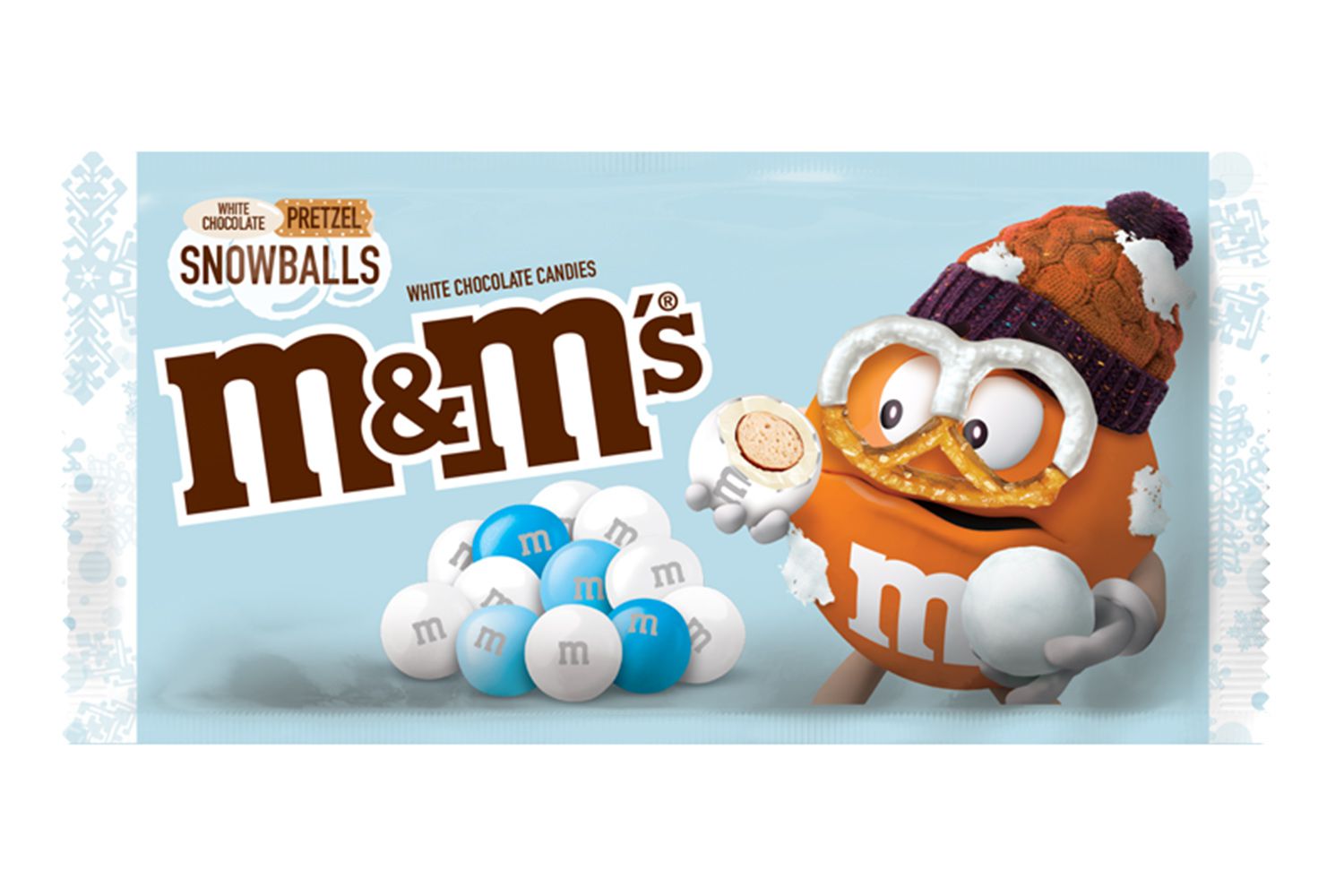 M&M’S White Chocolate Pretzel Snowballs