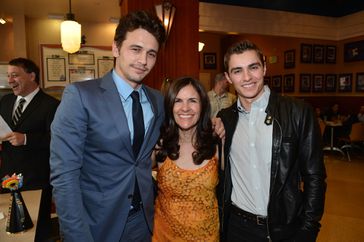  Actors James Franco, his mother Betsy Franco and his brother Dave Franco