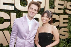 Noah LaLonde and Nikki Rodriguez arrive to the 2024 People's Choice Awards held at Barker Hangar on February 18, 2024 in Santa Monica, California.