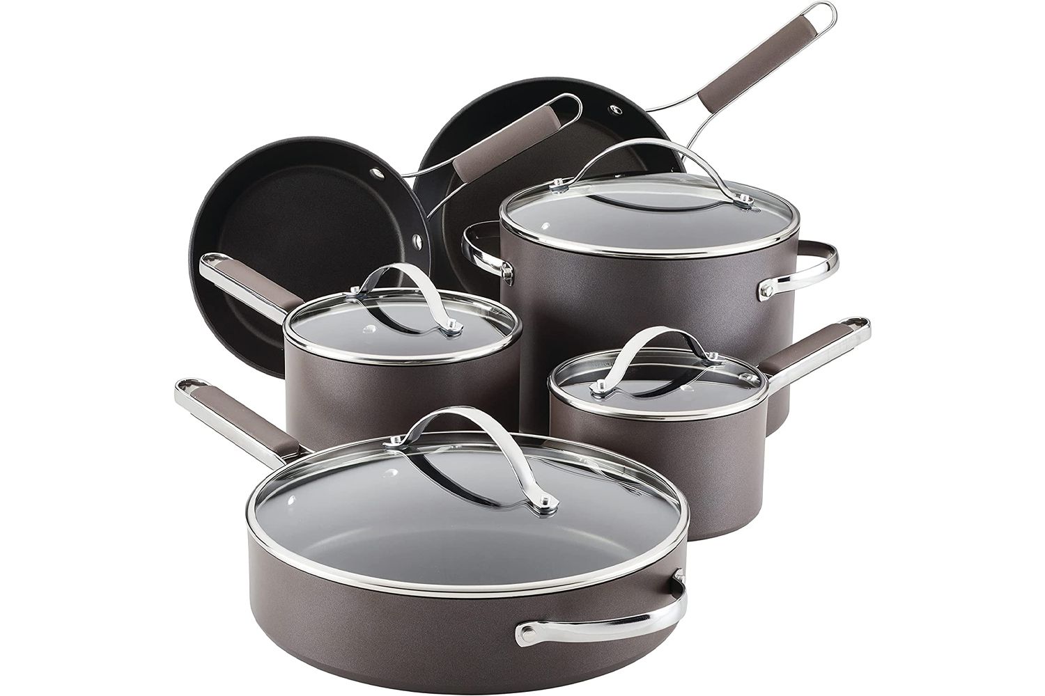 Ayesha Curry Hard-Anodized Nonstick 10-Piece Cookware Set