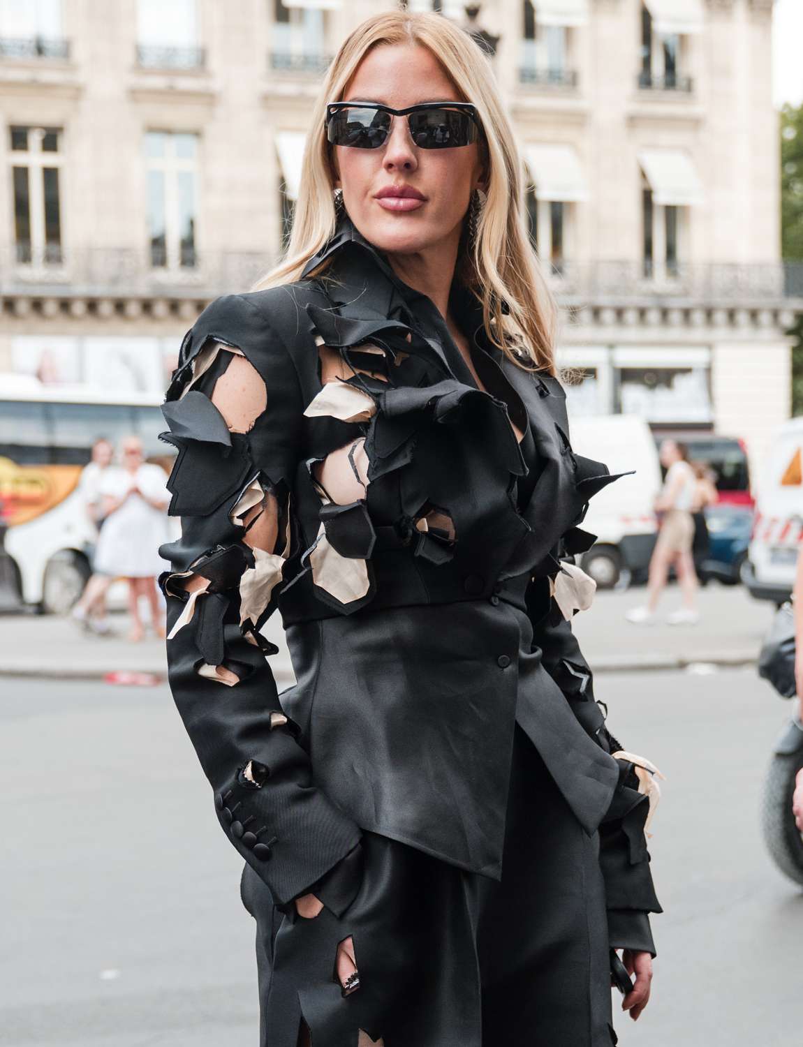 Ellie Goulding is seen outside Viktor & Rolf show during the Haute Couture Fall/Winter 2024/25 as part of Paris Fashion 
