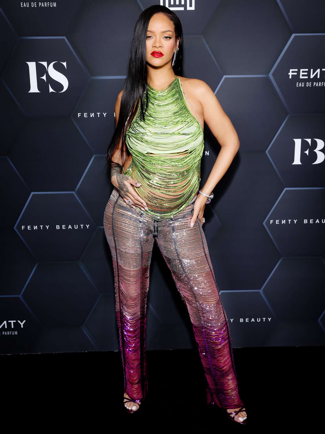 Rihanna celebrates Fenty Beauty & Fenty Skin at Goya Studios 