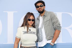 Jordyn Woods and Karl-Anthony Towns attend the Dior Homme Menswear Spring Summer 2023 show as part of Paris Fashion Week on June 24, 2022 in Paris, France.