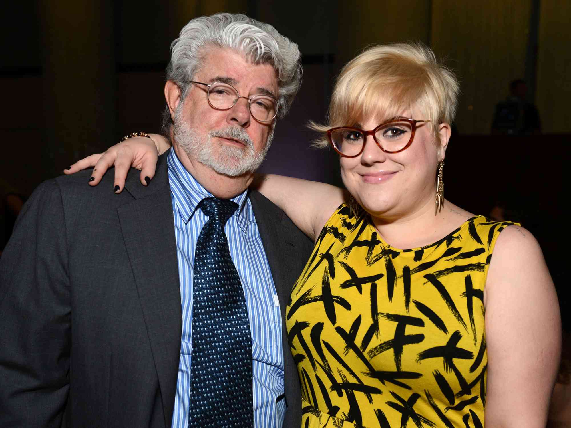 George Lucas and Katie Lucas attend the USC Shoah Foundation Institute Ambassadors for Humanity Gala on June 6, 2012 in Hollywood, California. 